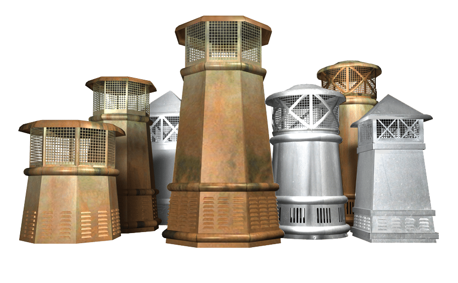 Isokern European Copper Pawn Chimney Pot - EC-O-1924-1-CO