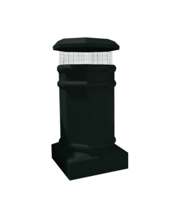 Isokern Ontario 38" Decorative Steel Chimney Pot - SQOCT-2138-TC