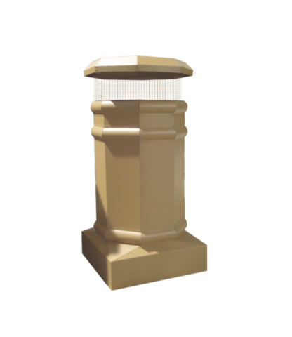 Isokern Ontario 38" Decorative Steel Chimney Pot - SQOCT-2138-TC