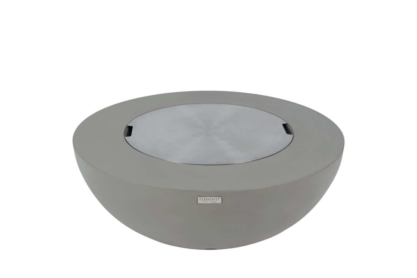 ELEMENTI - Lunar Bowl 42 Concrete Fire Table- Light Gray - OFG101LG