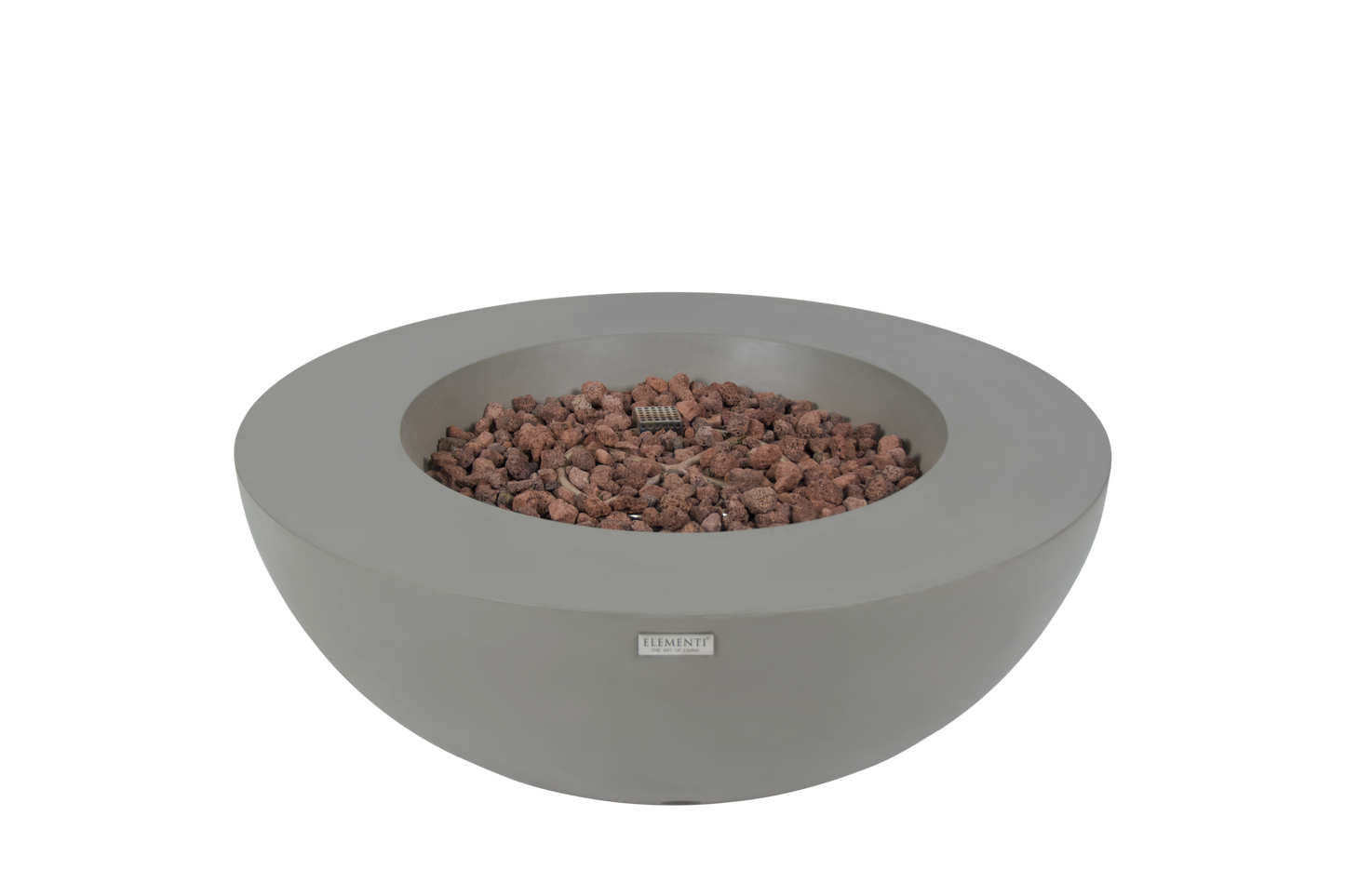 ELEMENTI - Lunar Bowl 42 Concrete Fire Table- Light Gray - OFG101LG