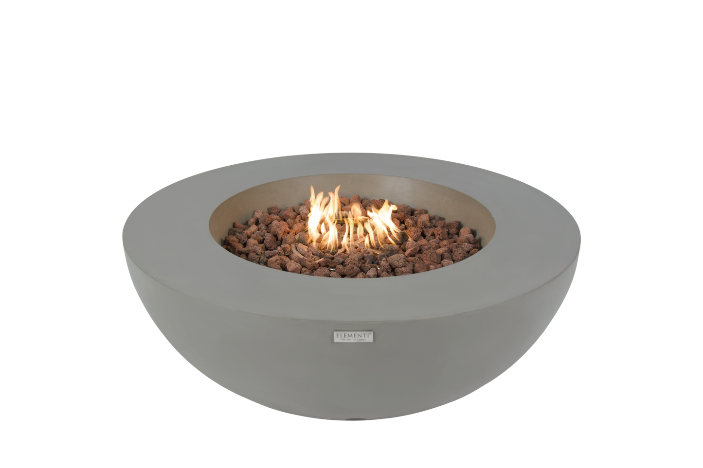 ELEMENTI - Lunar Bowl 42 Concrete Fire Table- Light Gray - OFG101LG