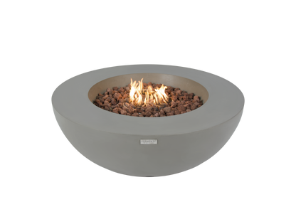 ELEMENTI - Lunar Bowl 42 Concrete Fire Table- Light Gray - OFG101LG