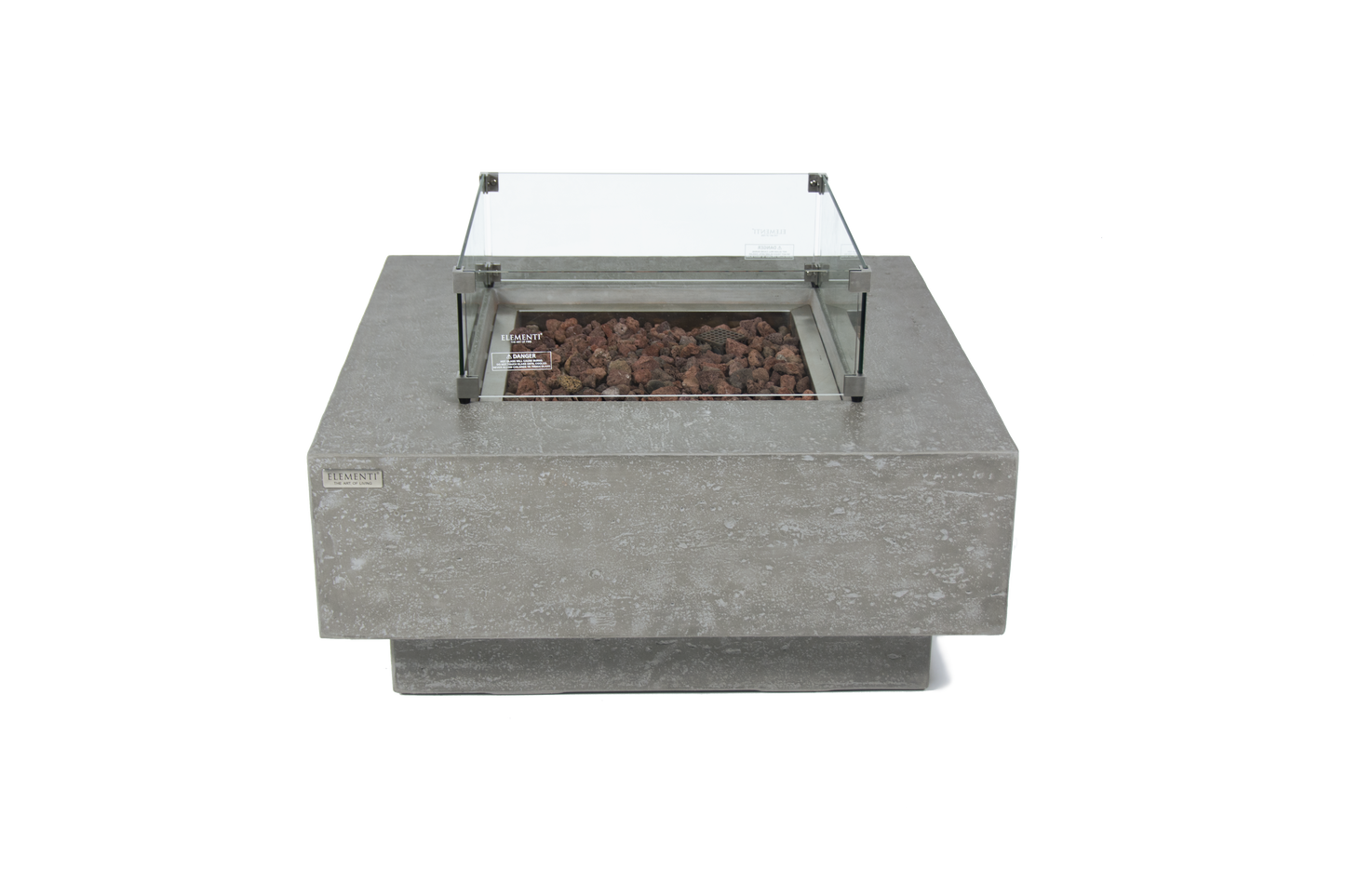 ELEMENTI - Manhattan 36 Concrete Fire Table - Light Gray - OFG103LG