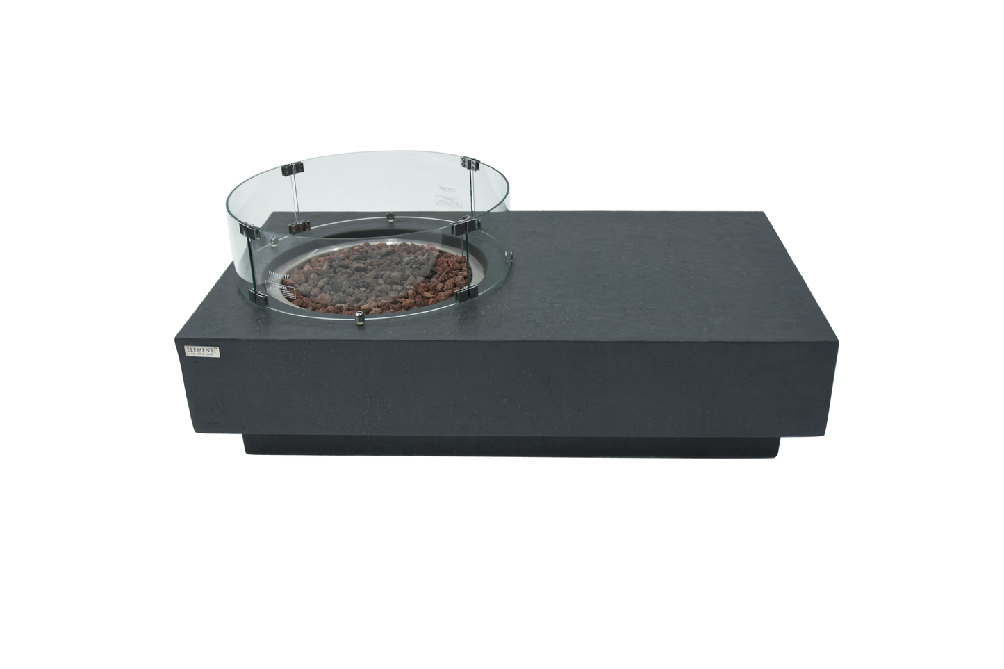 ELEMENTI - Metropolis 56 Concrete Fire Table- Dark Gray - OFG104DG