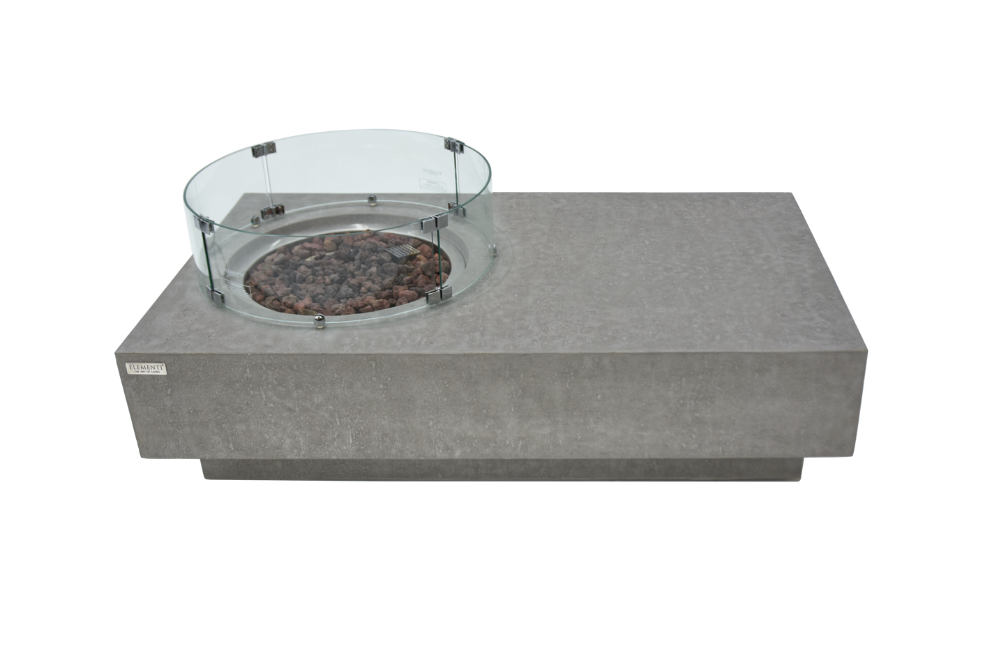 ELEMENTI - Metropolis 56 Concrete Fire Table- Light Gray - OFG104LG