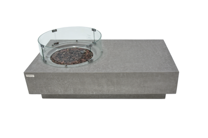 ELEMENTI - Metropolis 56 Concrete Fire Table- Light Gray - OFG104LG