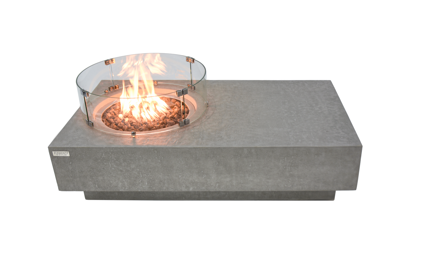ELEMENTI - Metropolis 56 Concrete Fire Table- Light Gray - OFG104LG