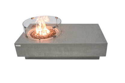 ELEMENTI - Metropolis 56 Concrete Fire Table- Light Gray - OFG104LG