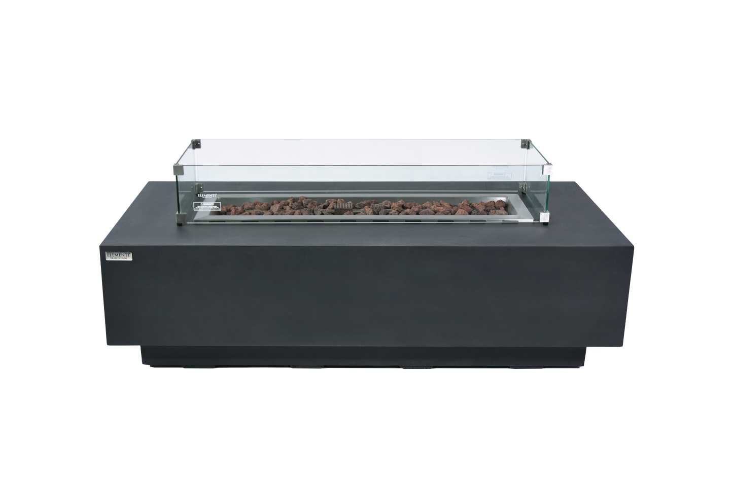 ELEMENTI - Granville 60 Concrete Fire Table- Dark Gray - OFG121DG