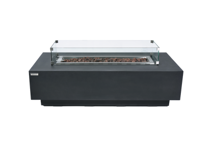 ELEMENTI - Granville 60 Concrete Fire Table- Dark Gray - OFG121DG