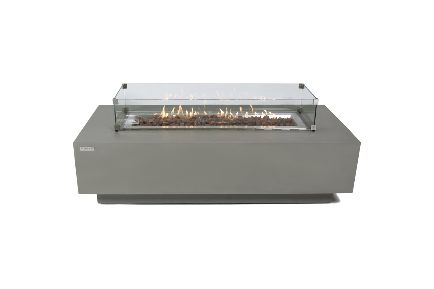 ELEMENTI - Granville 60 Concrete Fire Table- Light Gray - OFG121LG