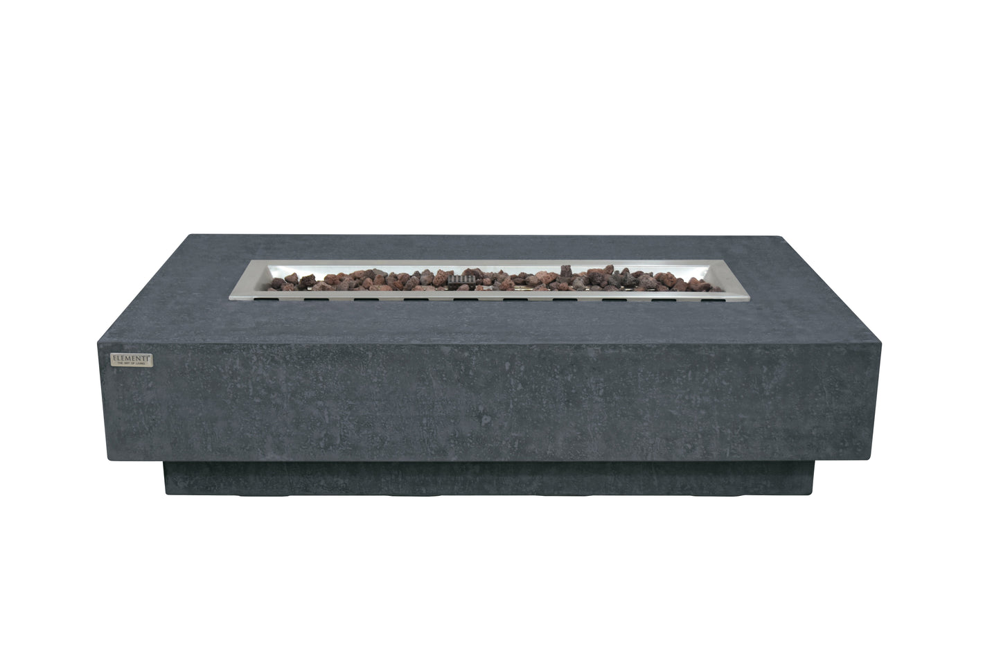 ELEMENTI - Hampton 56 Concrete Fire Table- Dark Gray - OFG139DG