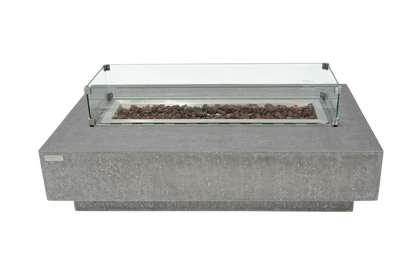 ELEMENTI - Hampton 56 Concrete Fire Table- Light Gray - OFG139LG