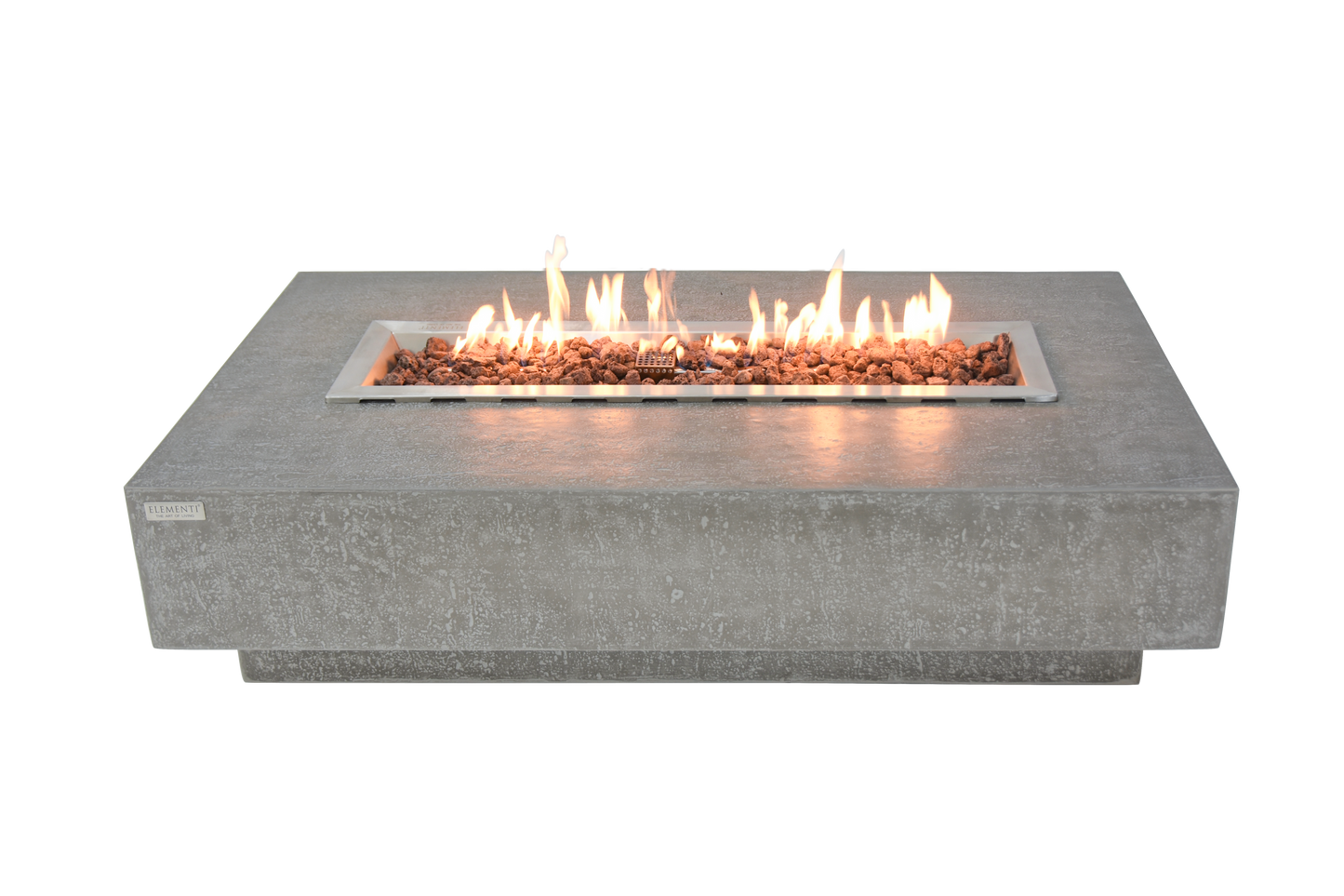 ELEMENTI - Hampton 56 Concrete Fire Table- Light Gray - OFG139LG