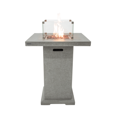 ELEMENTI - Montreal 34 Bar Height Concrete Fire Table - Light Gray - OFG221LG