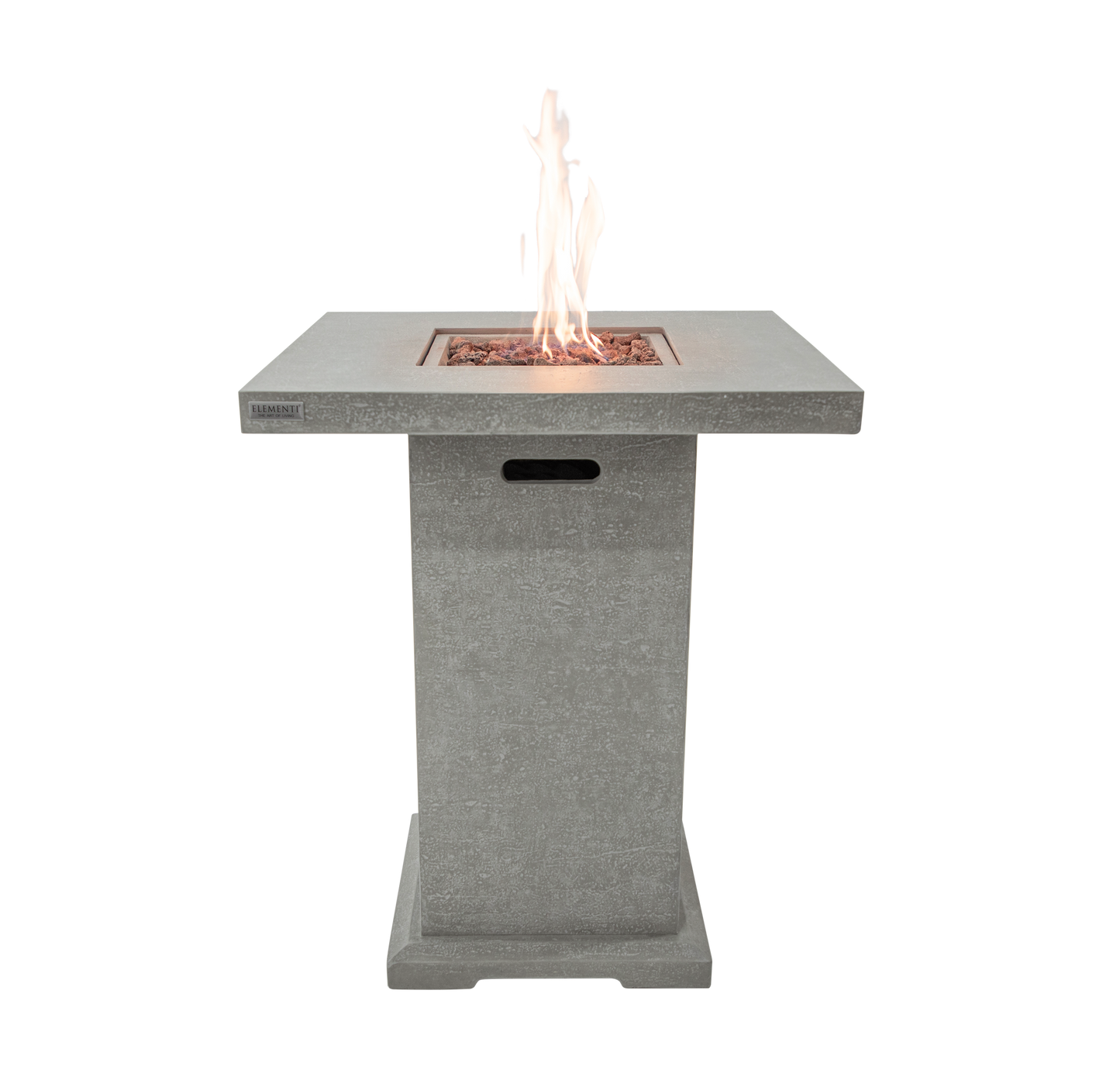 ELEMENTI - Montreal 34 Bar Height Concrete Fire Table - Light Gray - OFG221LG