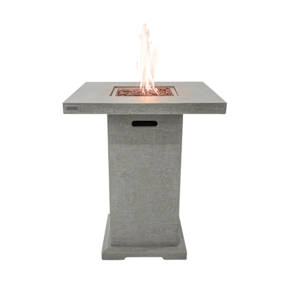 ELEMENTI - Montreal 34 Bar Height Concrete Fire Table - Light Gray - OFG221LG