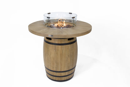 ELEMENTI  -  Lafite 48 Concrete Barrel Bar Height Fire Table - OFG225