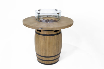 ELEMENTI  -  Lafite 48 Concrete Barrel Bar Height Fire Table - OFG225
