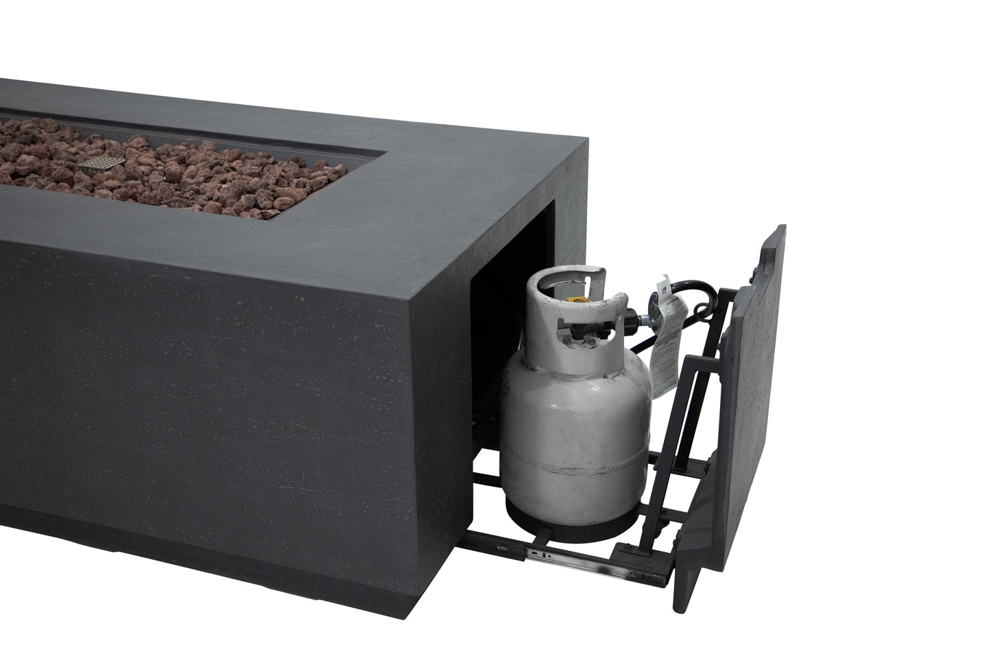 ELEMENTI - Andes 66 Concrete Fire Table with Hidden Tank - Dark Gray - OFG309DG