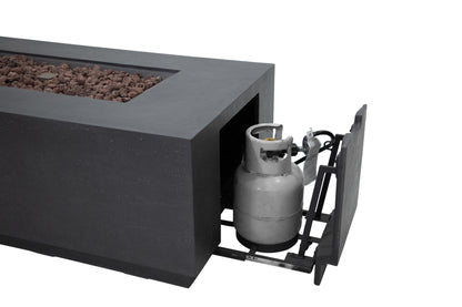 ELEMENTI - Andes 66 Concrete Fire Table with Hidden Tank - Dark Gray - OFG309DG