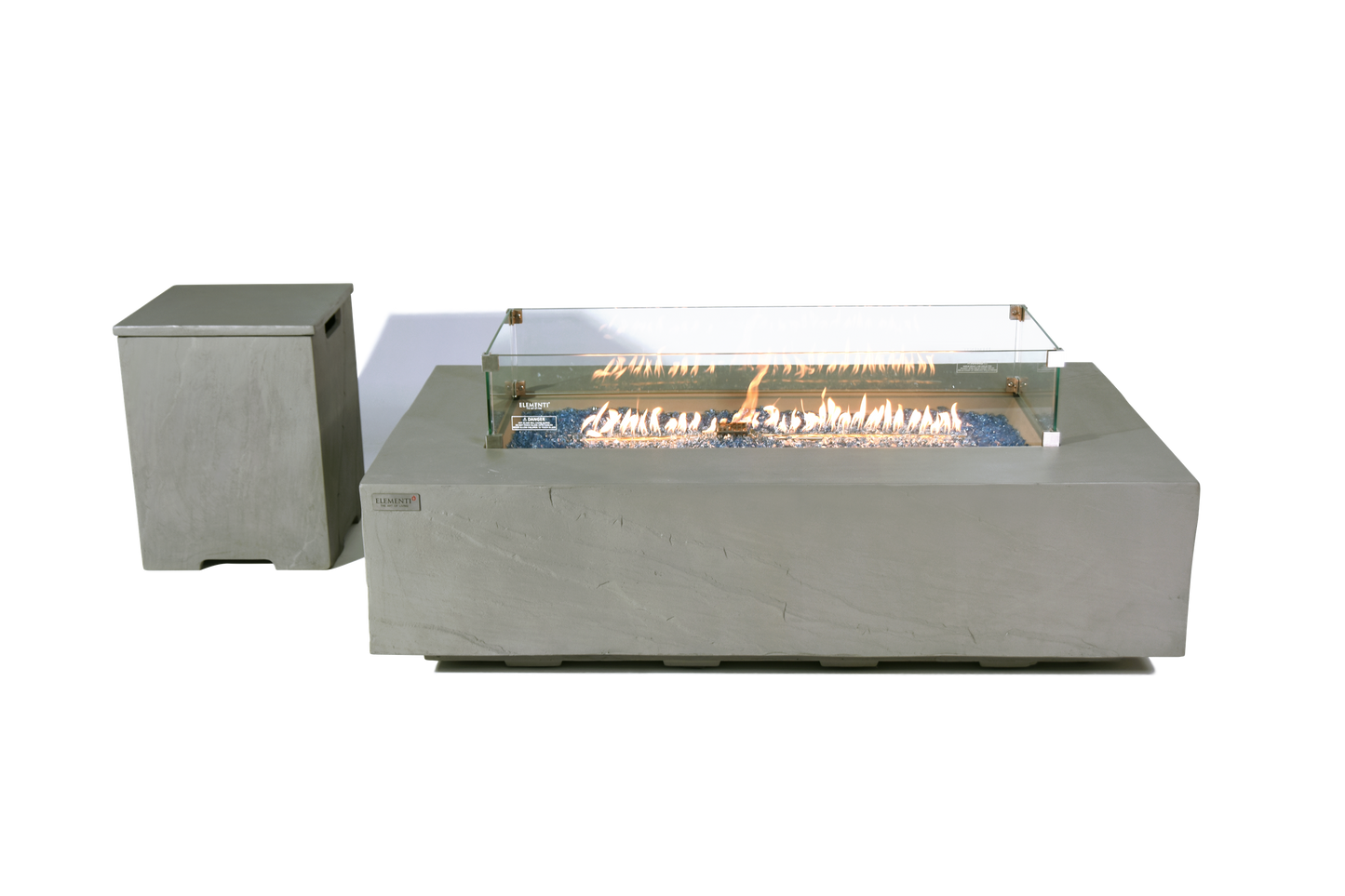 ELEMENTI  -  Meteora 56 Sandstone Fire Table - Space Gray - OFG410SG