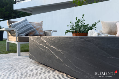 ELEMENTI  -  Cape Town 56 Sandstone Fire Table - Slate Black - OFG410SL