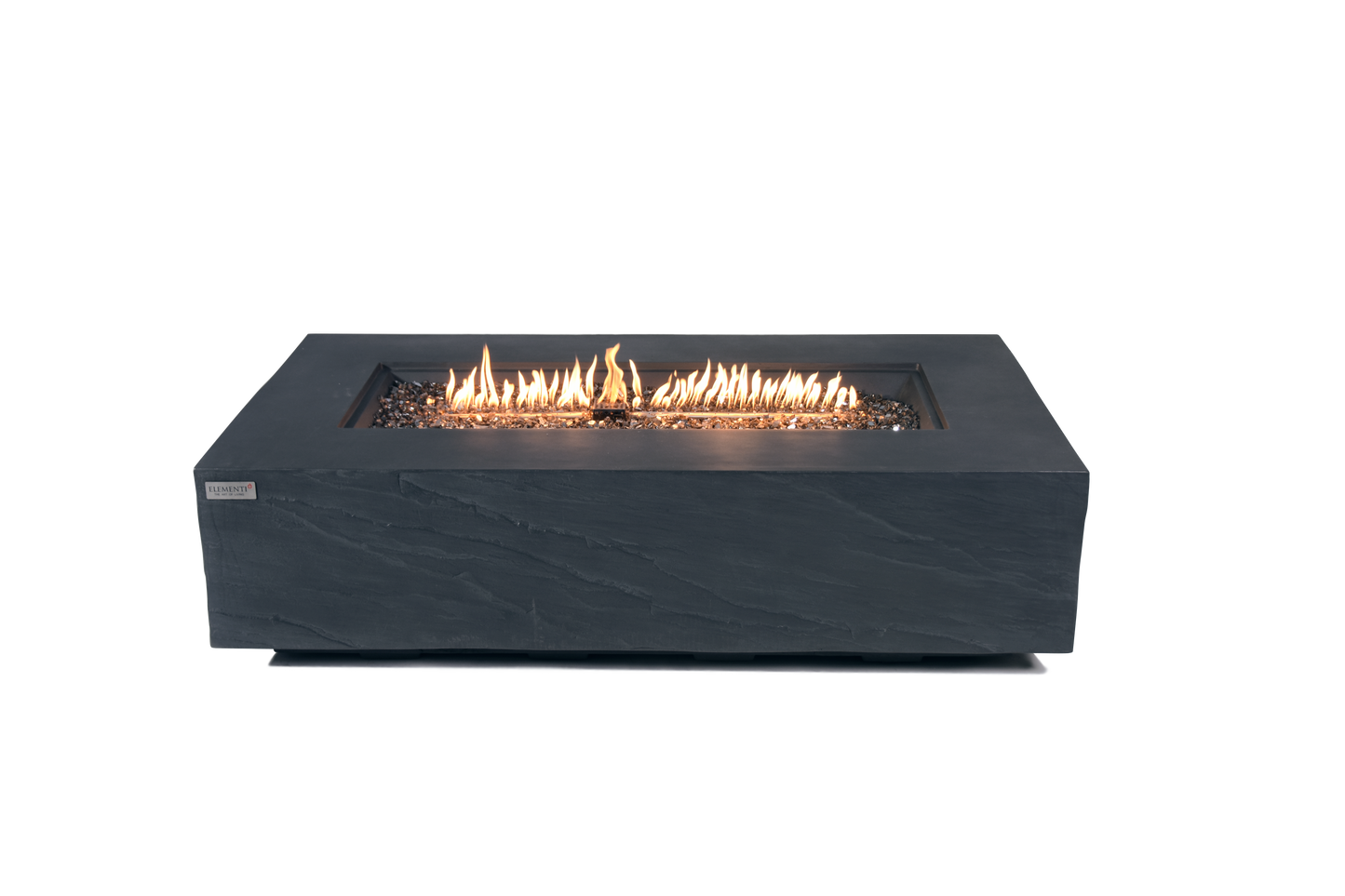 ELEMENTI  -  Cape Town 56 Sandstone Fire Table - Slate Black - OFG410SL