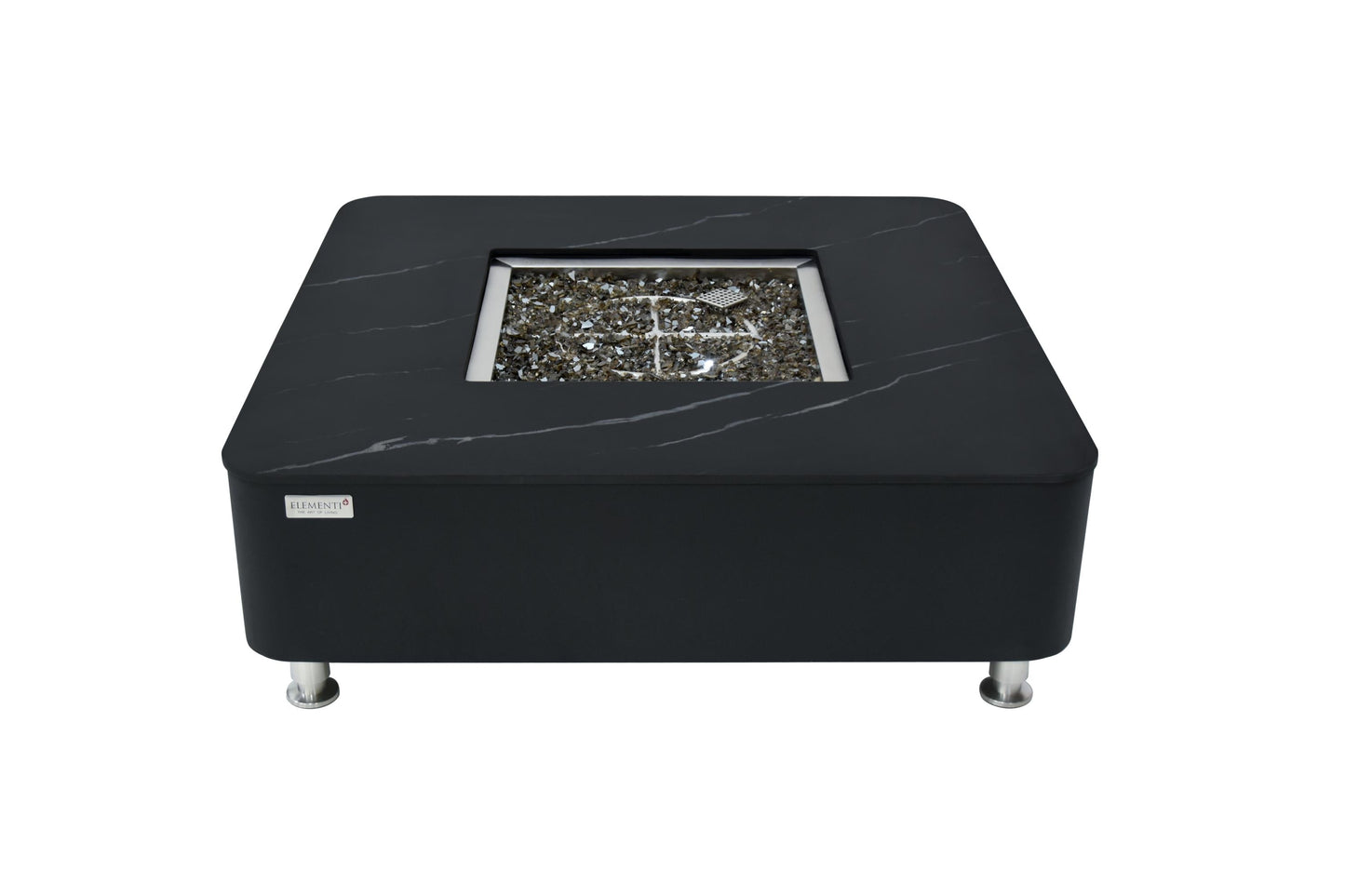 ELEMENTI - Copenhagen 42 Porcelain Top Fire Table - Bulgaria Black - OFP101BB