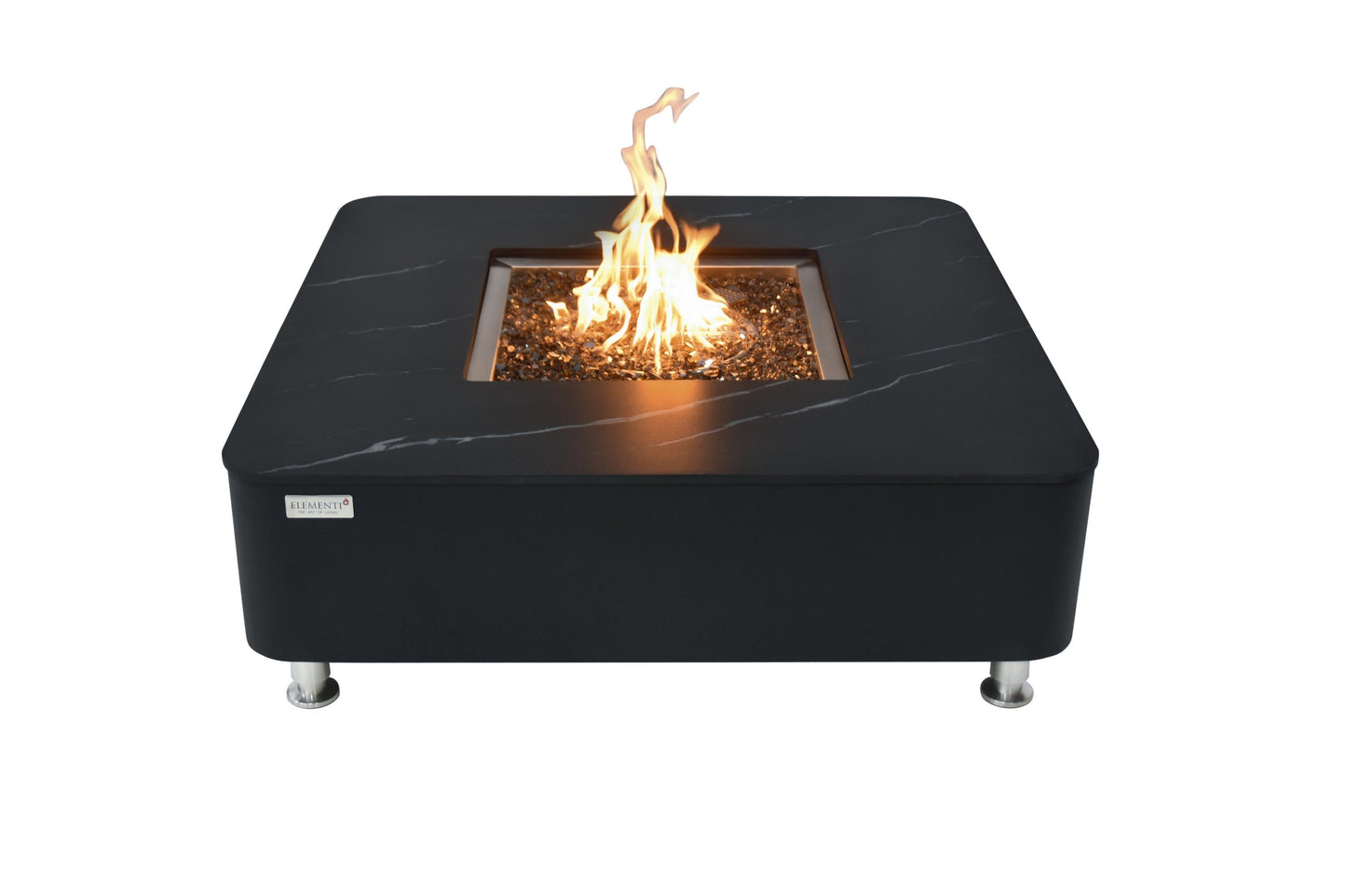 ELEMENTI - Copenhagen 42 Porcelain Top Fire Table - Bulgaria Black - OFP101BB