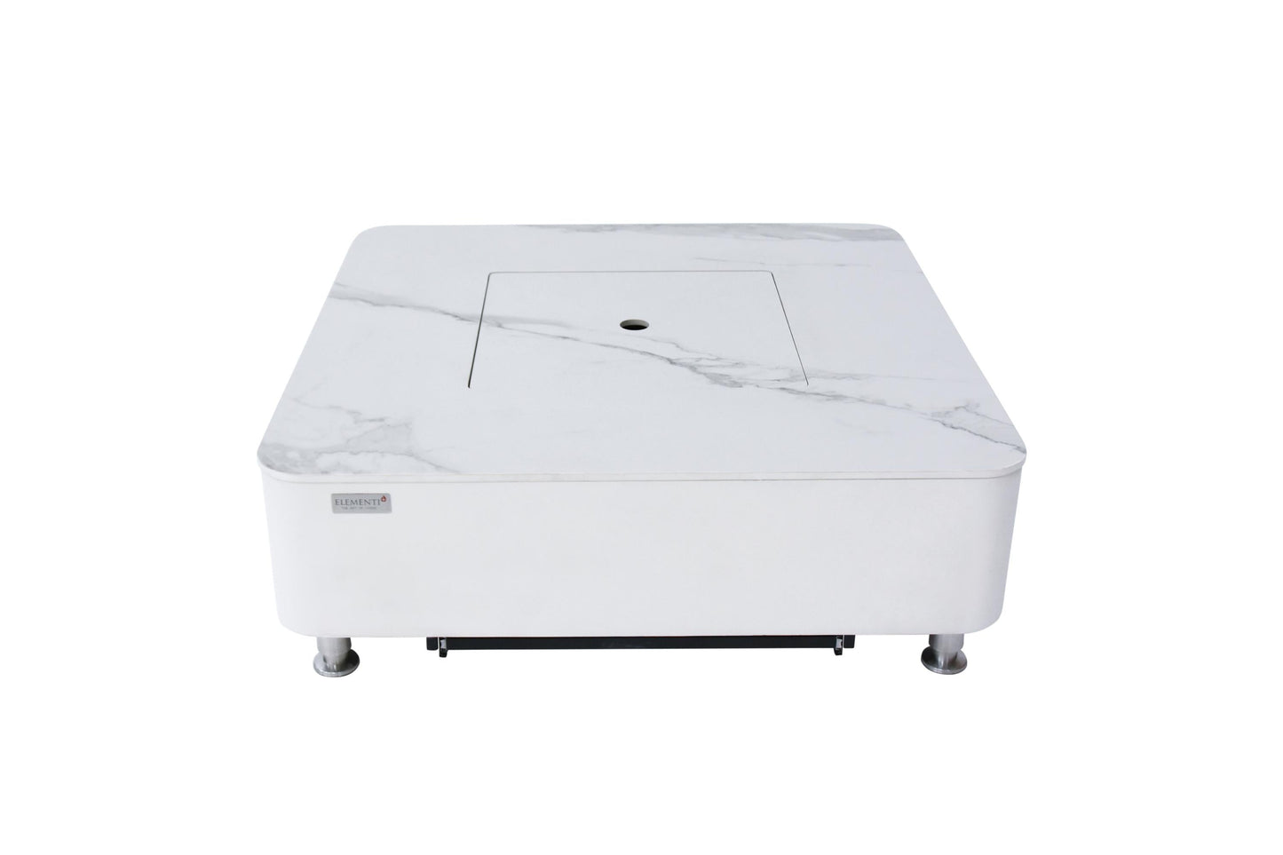ELEMENTI - Annecy 42 Porcelain Top Fire Table - Bianco White - OFP101BW