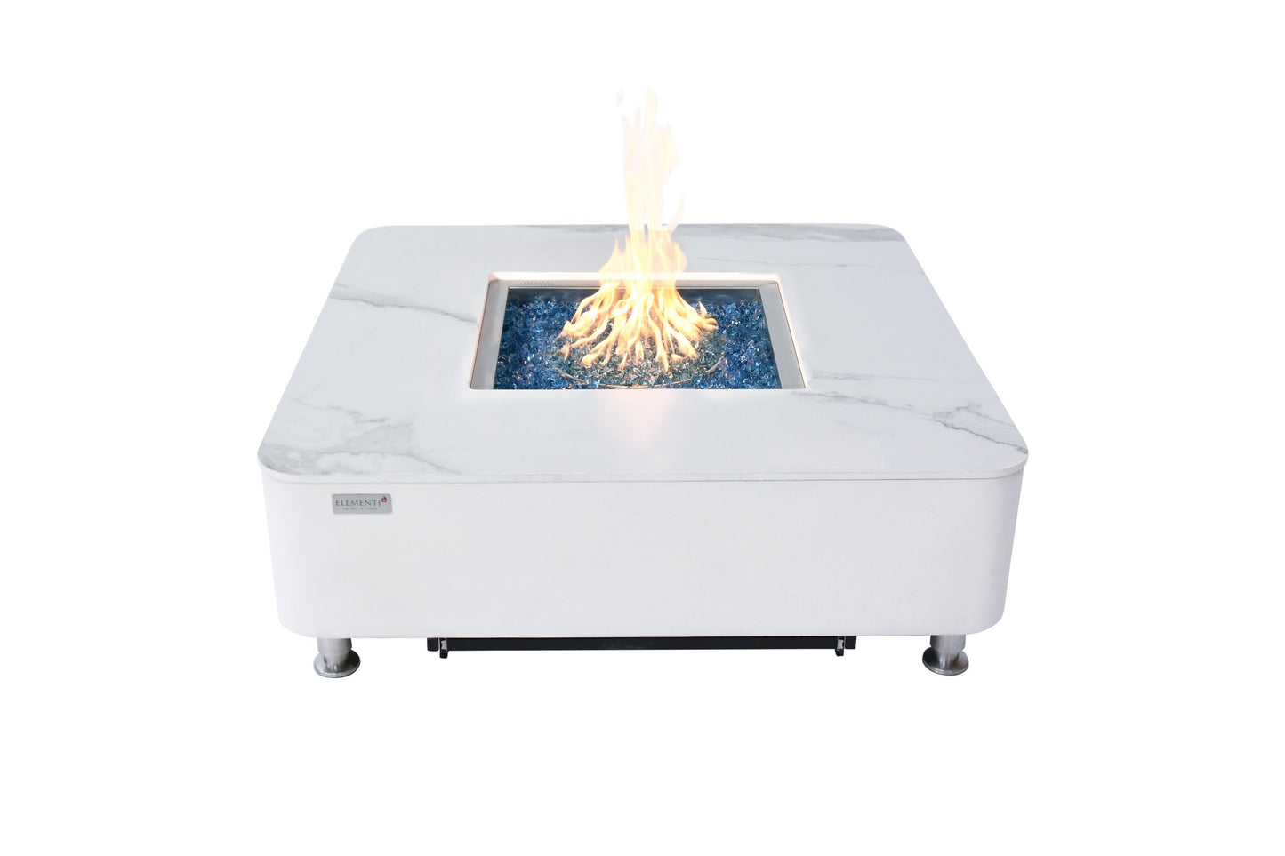 ELEMENTI - Annecy 42 Porcelain Top Fire Table - Bianco White - OFP101BW