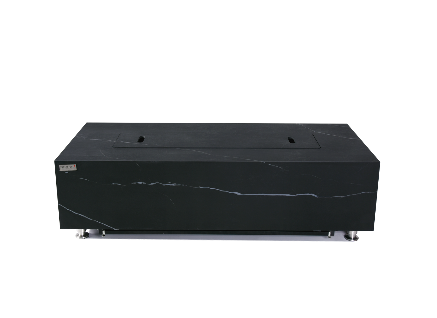 ELEMENTI  -  Varna 60 Marble Porcelain Fire Table - Bulgaria Black - OFP121BB