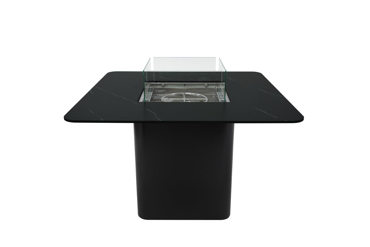 ELEMENTI  -  Brugge 46 Marble Porcelain Dining Table - Bulgaria Black - OFP202BB-LP