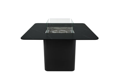 ELEMENTI  -  Brugge 46 Marble Porcelain Dining Table - Bulgaria Black - OFP202BB-LP
