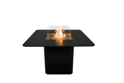 ELEMENTI  -  Brugge 46 Marble Porcelain Dining Table - Bulgaria Black - OFP202BB-LP