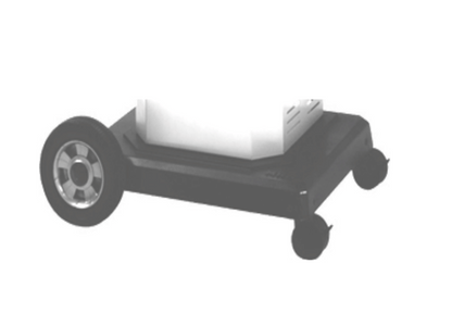 Modern Home Products Portable Column Base with 8" Rubber Wheels for Natural Gas Grill Heads - OM-N