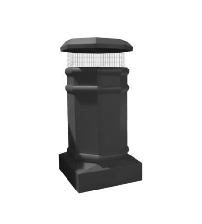 Isokern Ontario 38" Decorative Steel Chimney Pot - SQOCT-2138-TC