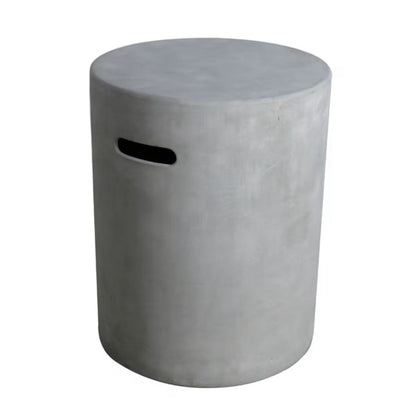 ELEMENTI - Round Tank Cover -20.0H - Light Gray - ONB01-102LG