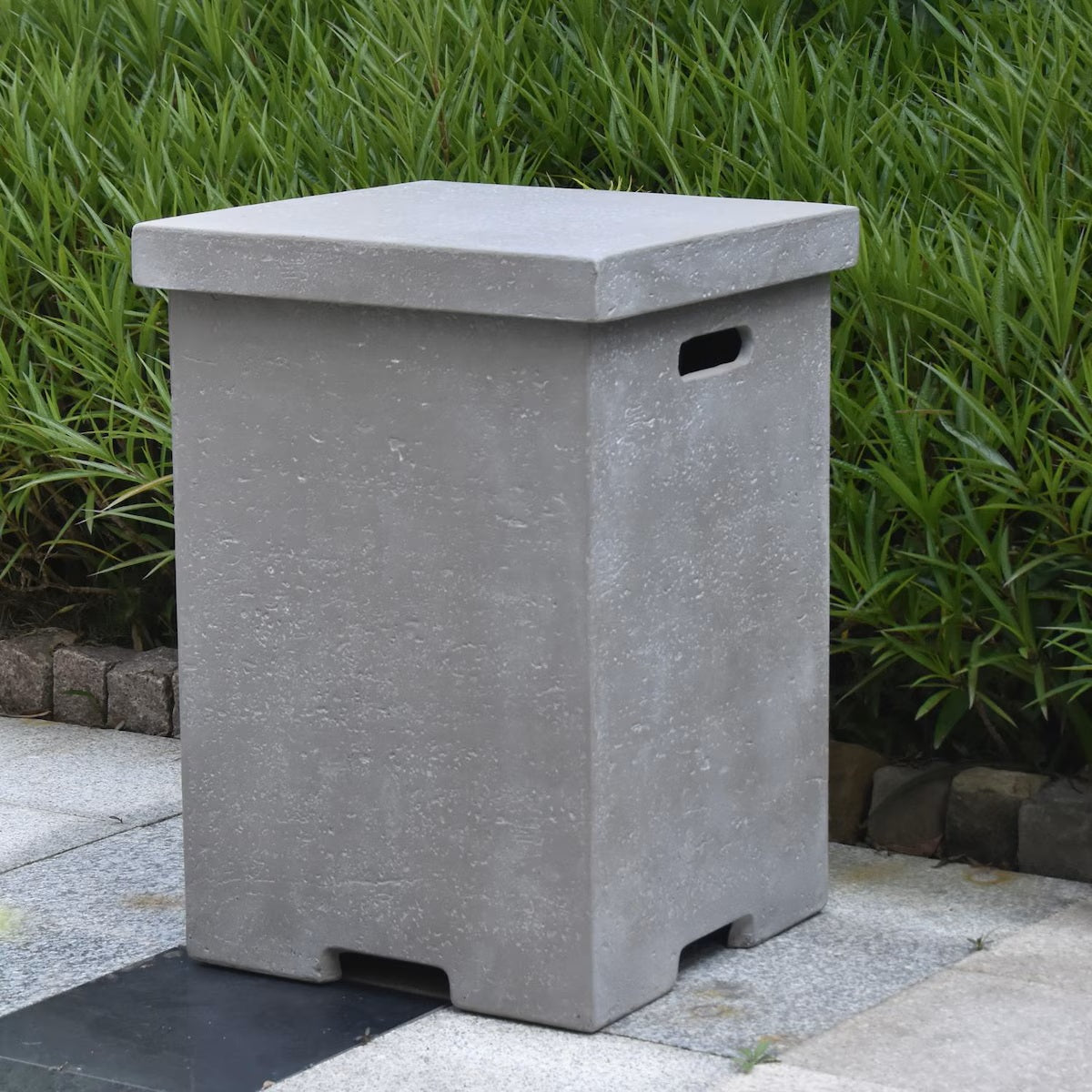 ELEMENTI - Square Tank Cover -24.4H - Light Gray - ONB01-105LG