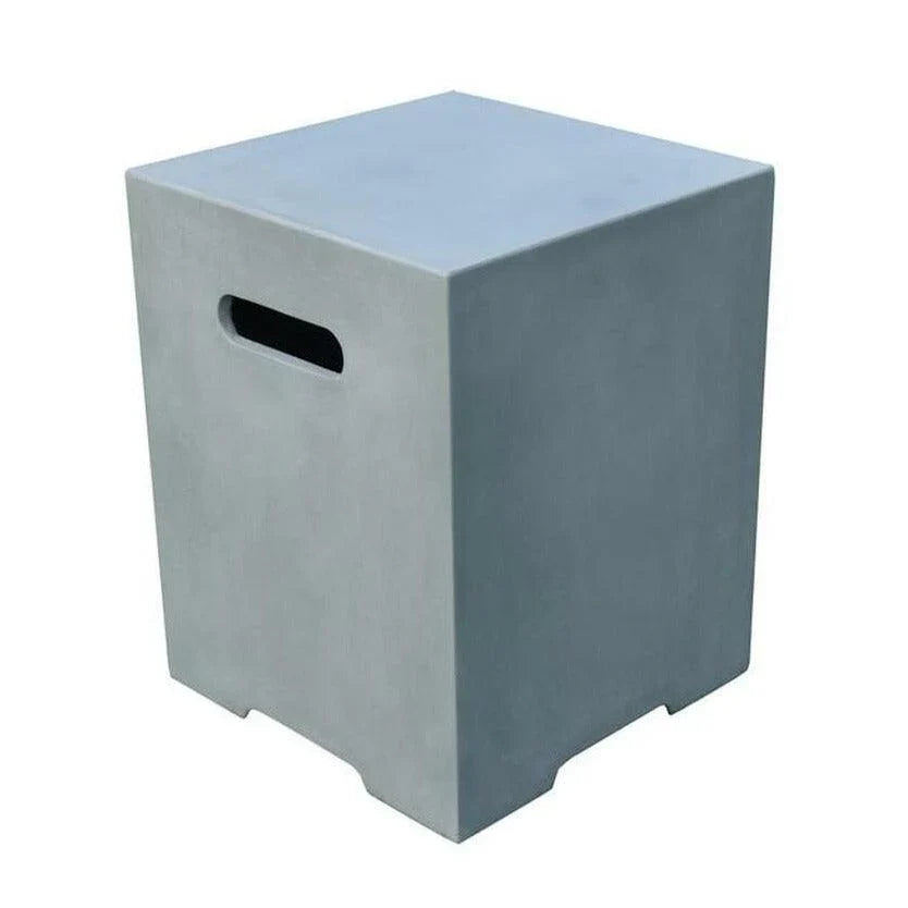 ELEMENTI - Square Tank Cover -20.0H - Light Gray - ONB01-109LG