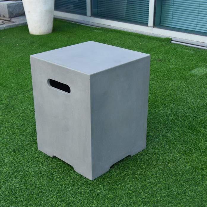 ELEMENTI - Square Tank Cover -20.0H - Light Gray - ONB01-109LG