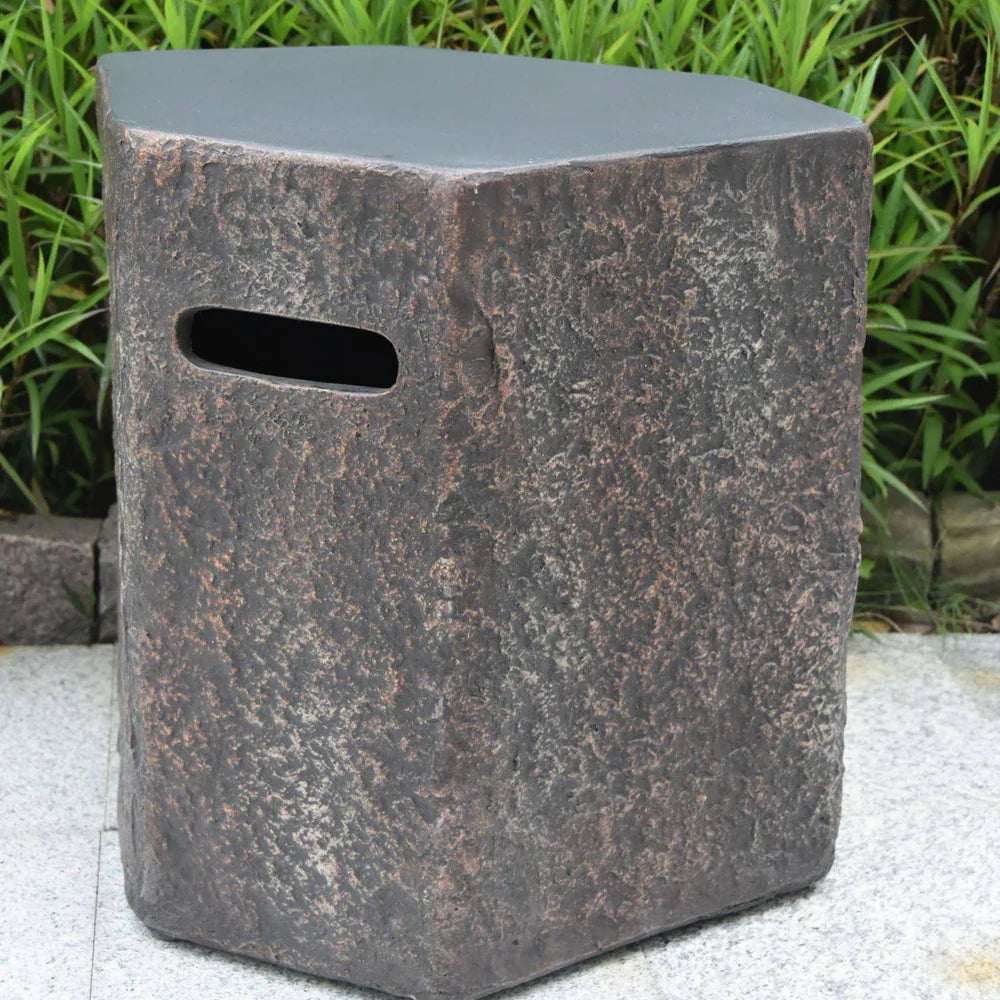 ELEMENTI - Square Tank Cover -20.0H Colors: Light Gray Dark Gray - ONB021