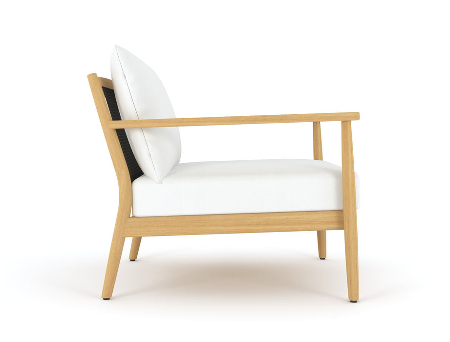 Royal Teak Collection Palma Club Chair with White Cushions - PALCC-W