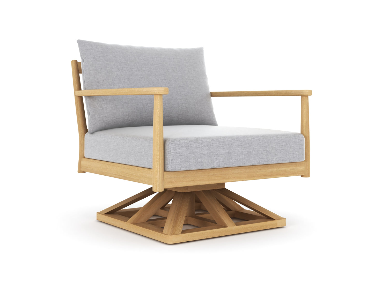 Royal Teak Collection Palma Swivel Chair with Granite Cushions - PALSW-G