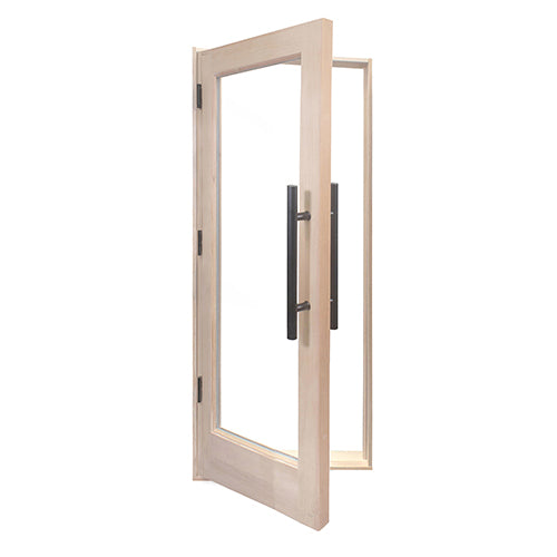 PROSAUNAS Prehung Solid Wood Sauna Door with Insulated Glass, 24" x 70"