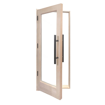 PROSAUNAS Prehung Solid Wood Sauna Door with Insulated Glass, 24" x 70"