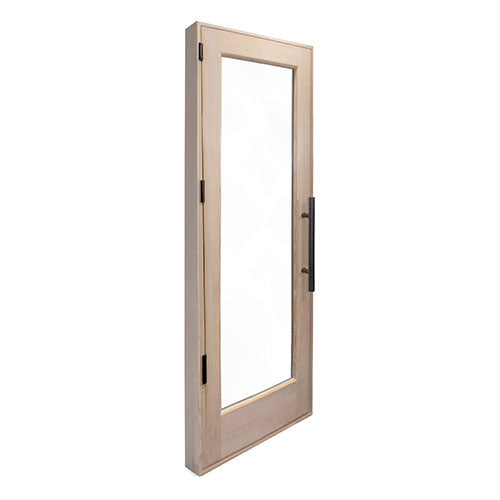 PROSAUNAS Prehung Solid Wood Sauna Door with Insulated Glass, 25.5" x 81.5"