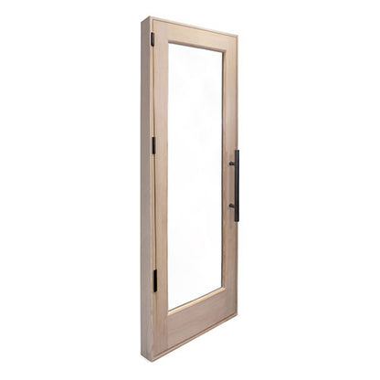 PROSAUNAS Prehung Solid Wood Sauna Door with Insulated Glass, 25.5" x 81.5"